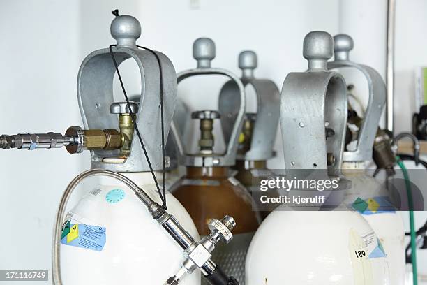 oxygen and helium for technical scuba diving - helium stock pictures, royalty-free photos & images