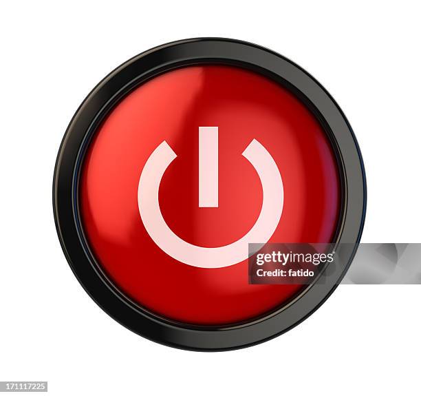 on-off button - red button stock pictures, royalty-free photos & images