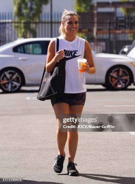 Lele Pons is seen at the 'Dancing with the Stars' rehearsal studio on October 06, 2023 in Los Angeles, California.