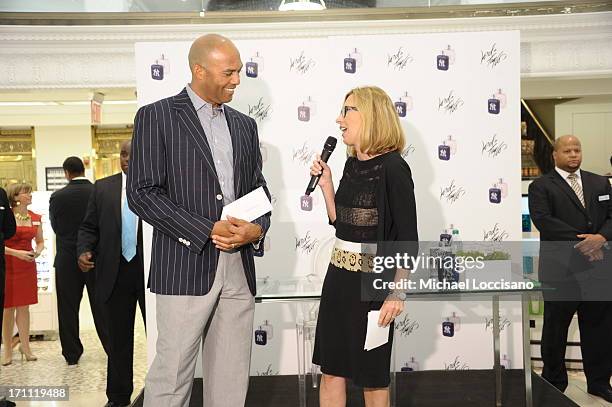 Professional Baseball Player Mariano Rivera and Lord & Taylor VP Liz Rodbell attend Rivera's appearance for The Mariano Rivera Signature Limited...