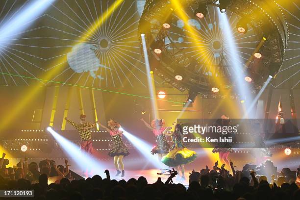 Kyary pamyu pamyu perfoms onstage during the MTV VMAJ 2013 at Makuhari Messe on June 22, 2013 in Chiba, Japan.