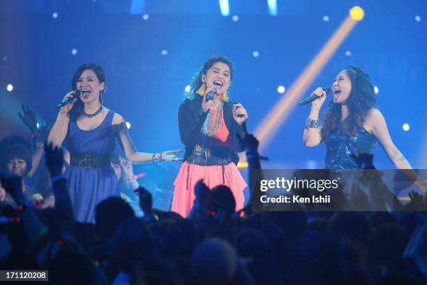 Miho Fukuhara perfoms onstage during the MTV VMAJ 2013 at Makuhari Messe on June 22, 2013 in Chiba, Japan.