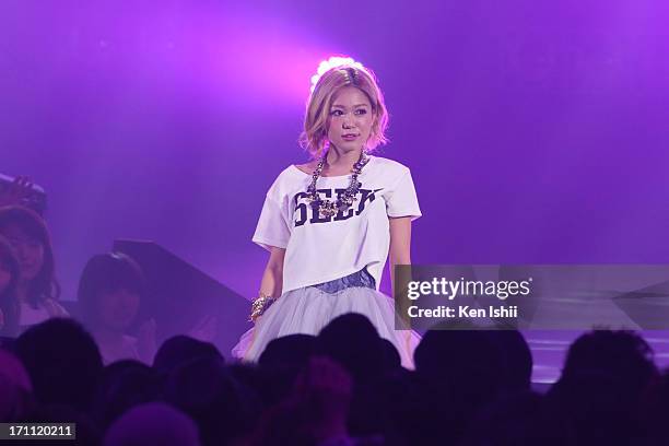 Kana Nishino perfoms onstage during the MTV VMAJ 2013 at Makuhari Messe on June 22, 2013 in Chiba, Japan.