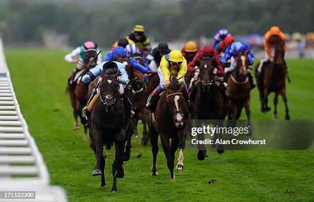 Ryan Moore riding Opinion lands the Duke of Edinburgh Handicap during day five of Royal Ascot at Ascot Racecourse on June 22, 2013 in Ascot, England.