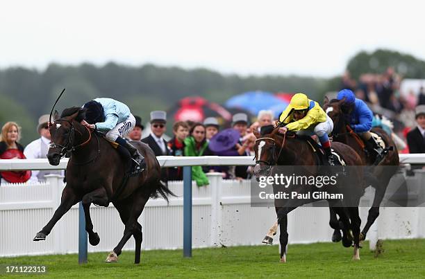 Ryan Moore rides Opinion on his way to winning The Duke of Edinburgh Stakes during day five of Royal Ascot at Ascot Racecourse on June 22, 2013 in...