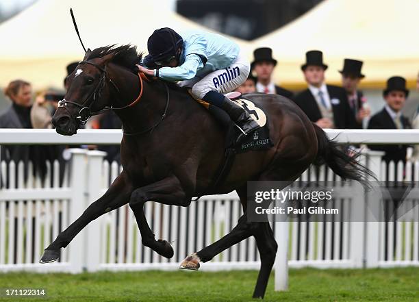 Ryan Moore rides Opinion on his way to winning The Duke of Edinburgh Stakes during day five of Royal Ascot at Ascot Racecourse on June 22, 2013 in...