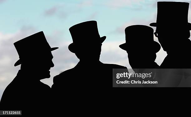 Gentlemen in Hats attend day five of Royal Ascot at Ascot Racecourse on June 22, 2013 in Ascot, England.