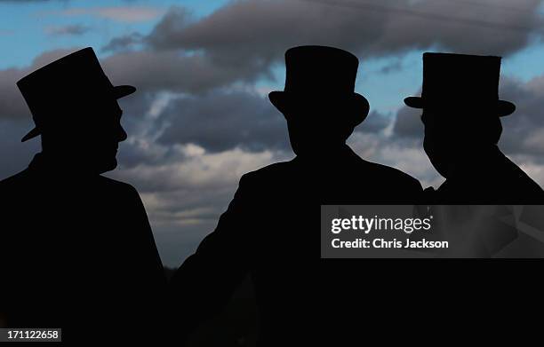 Gentlemen in Hats attend day five of Royal Ascot at Ascot Racecourse on June 22, 2013 in Ascot, England.