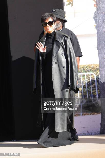 Kris Jenner attends the Balenciaga Womenswear Spring/Summer 2024 show as part of Paris Fashion Week on October 01, 2023 in Paris, France.