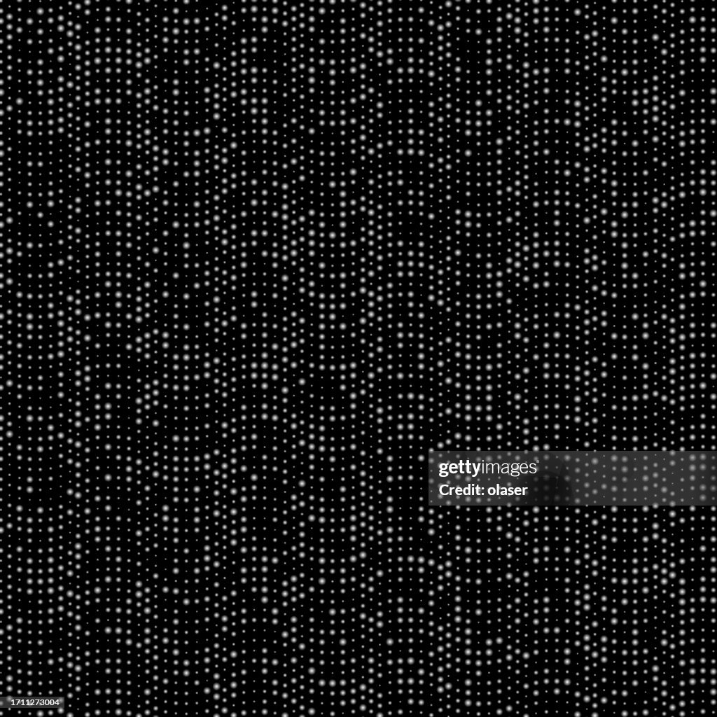A Wave Pattern Illustrated Through White Glowing Dots Of Varying Sizes ...
