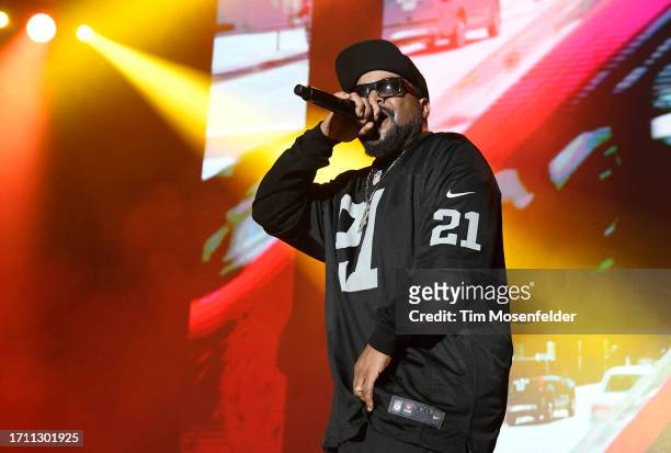 Ice Cube performs during "Today Was a Good Day!" at Stockton Arena on September 30, 2023 in Stockton, California.