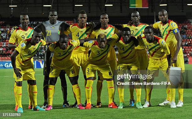 The Mali players pose for a team photograph before the FIFA U20 World Cup Group D match between Paraguay and Mali at Kamil Ocak Stadium on June 22,...