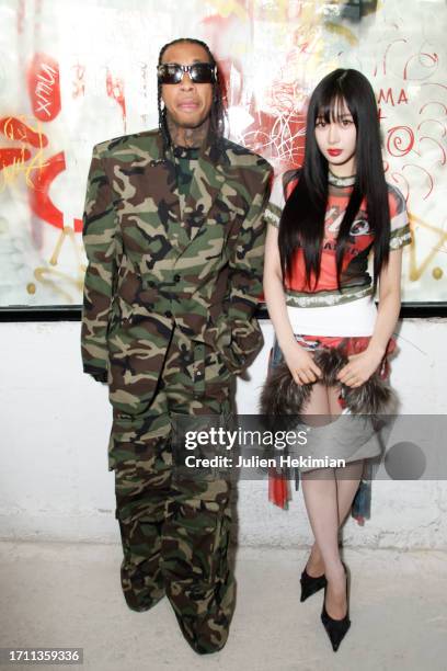 Tyga and Giselle attend the Ottolinger Womenswear Spring/Summer 2024 show as part of Paris Fashion Week on October 01, 2023 in Paris, France.