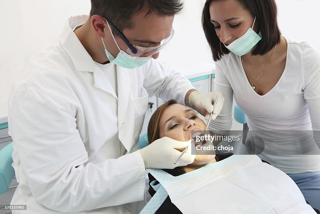 Dentist at work