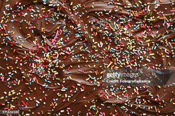 chocolate and sprinkles - confetti background bildbanksfoton och bilder