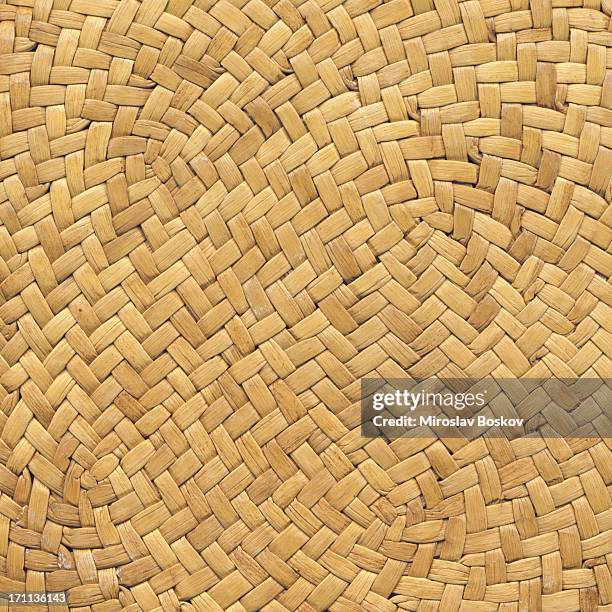 straw hat high resolution criss cross woven pattern - straw hat stock pictures, royalty-free photos & images