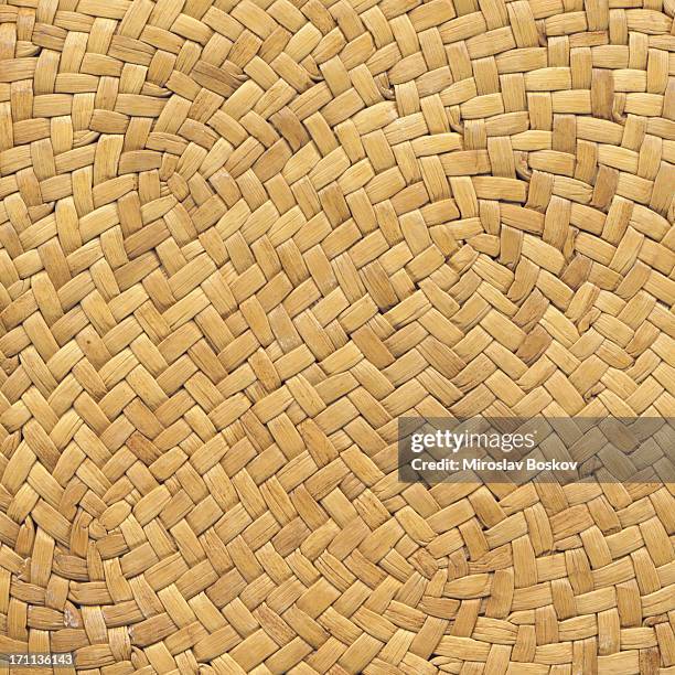 straw hat high resolution criss cross woven pattern - woven fabric stock pictures, royalty-free photos & images