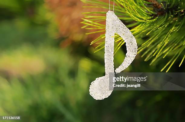 音符クリスマスデコレーション - christmas music ストックフォトと画像
