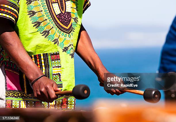 marimba player - african music stock pictures, royalty-free photos & images