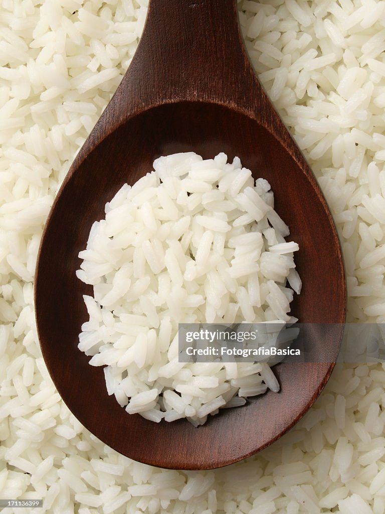 Boiled white rice