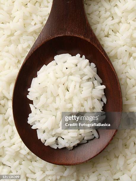 boiled white rice - white rice stock pictures, royalty-free photos & images