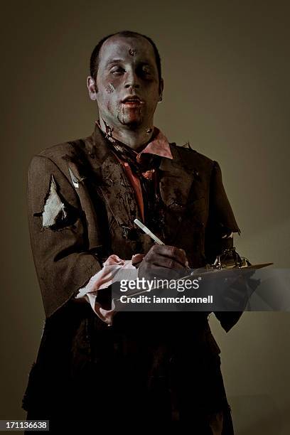 working zombie - halloween zombie makeup 個照片及圖片檔
