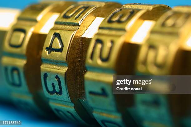 combination lock - unauthorized data stock pictures, royalty-free photos & images