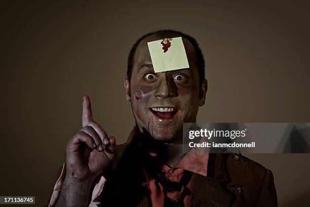 idea zombie - halloween zombie makeup stock pictures, royalty-free photos & images