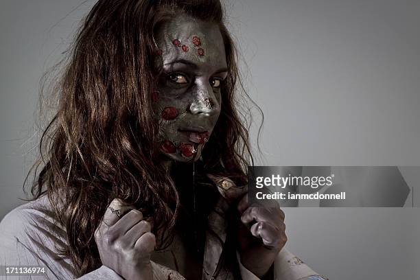 zumbis legal - halloween zombie makeup imagens e fotografias de stock