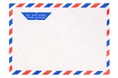 Isolated Airmail envelope on white