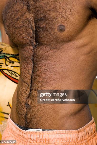 abdomen and hairy chest - hairy chest man stock pictures, royalty-free photos & images