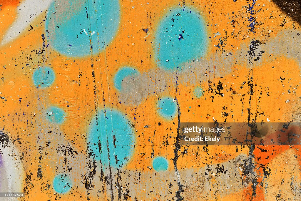 Graffiti-orange und grün.