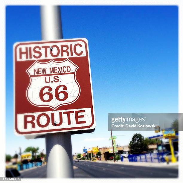 route 66 sign - albuquerque fotografías e imágenes de stock