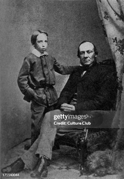 Robert Louis Stevenson with his father, Thomas Stevenson - RLS: Scottish novelist, poet, and travel writer: 13 November 1850  3 December 1894. TS:...