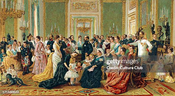 Queen Victoria of England - family portrait at Windsor Castle. 24 May 1819  22 January 1901.