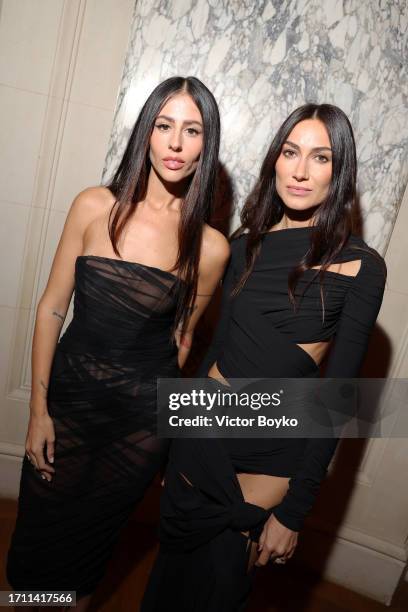 Elisabetta Gregoraci and Giorgia Tordini attend the #BoF500 Gala during Paris Fashion Week at Shangri-La Hotel Paris on September 30, 2023 in Paris,...