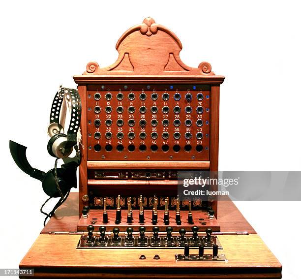 very old telephone equipment - switchboard stock pictures, royalty-free photos & images