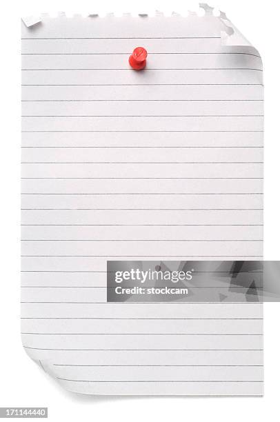 lined blank note paper - ripped lined paper stock pictures, royalty-free photos & images