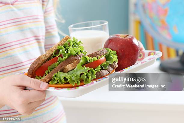 school lunch - school meal stock pictures, royalty-free photos & images