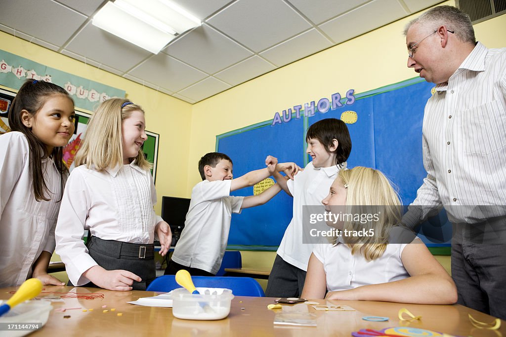 Junior school: play fighting