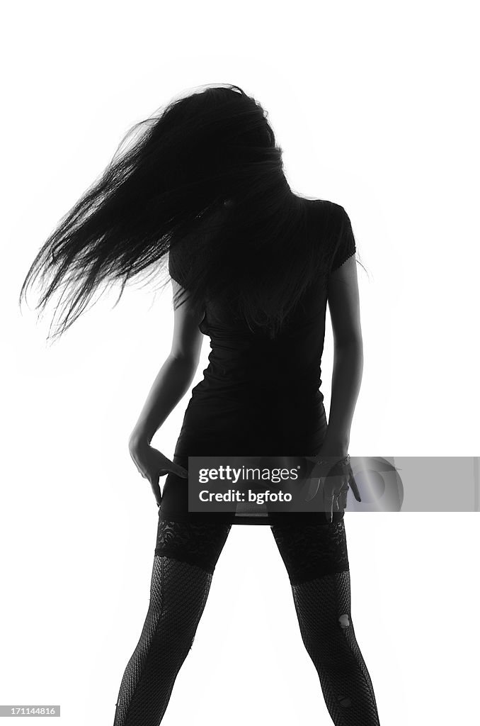 Silhouette of Dancing Girl