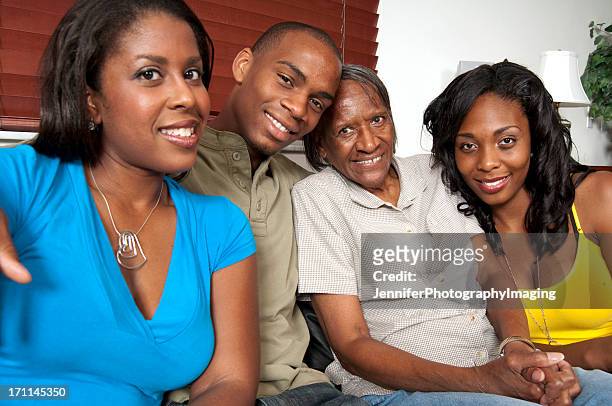 family portrait - black family reunion stock pictures, royalty-free photos & images