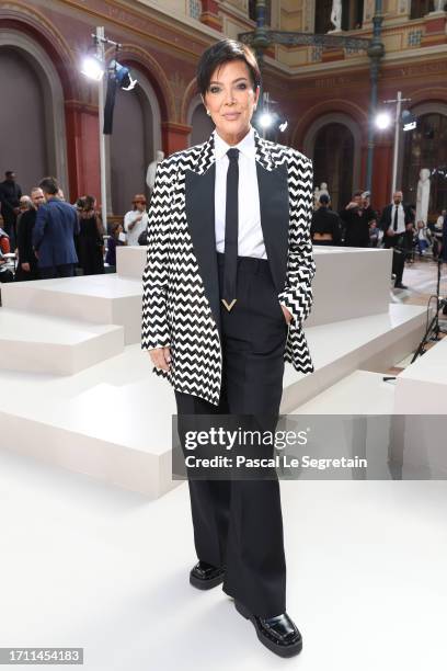 Kris Jenner attends the Valentino Womenswear Spring/Summer 2024 show as part of Paris Fashion Week on October 01, 2023 in Paris, France.