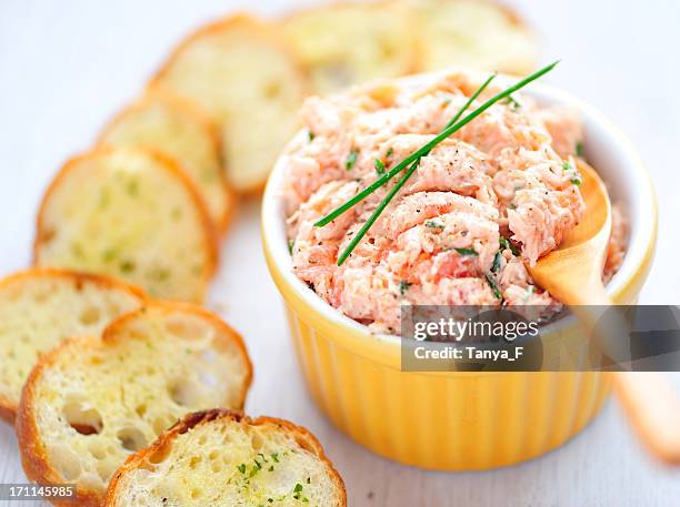 salmon rillette - smoked salmon stock pictures, royalty-free photos & images