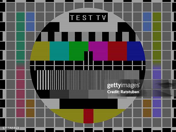 tv broadcast test screen - broadcasting stock pictures, royalty-free photos & images
