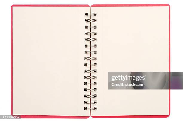 blank isolated notebook pages - spiral notebook stock pictures, royalty-free photos & images