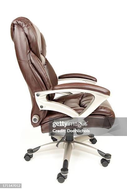 executive leather office chair - leather office chair stock pictures, royalty-free photos & images