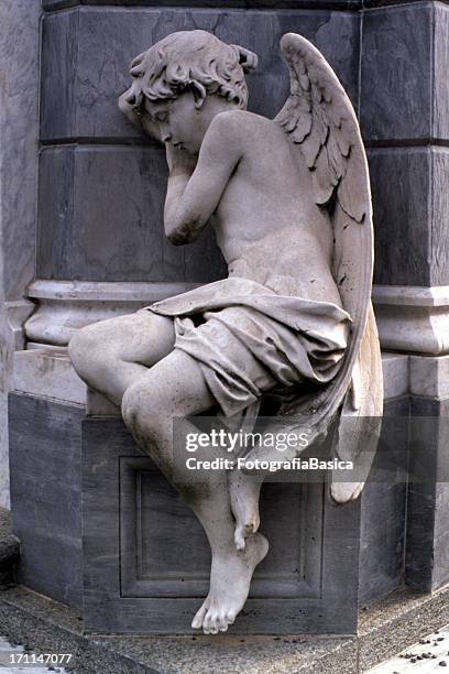 sleeping angel - la recoleta cemetery stockfoto's en -beelden
