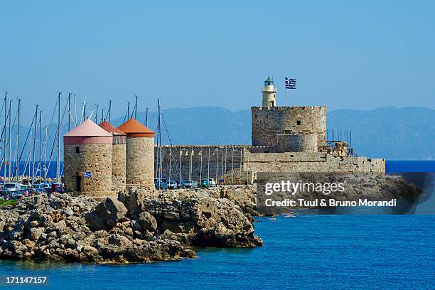 greece, dodecanese, rhodes, agios nikolaos - igreja de agios nikolaos imagens e fotografias de stock