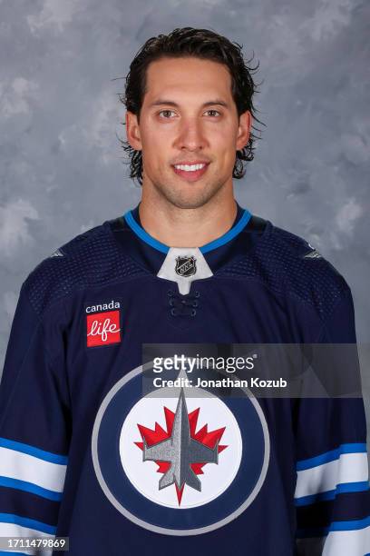 Brenden Dillon of the Winnipeg Jets poses for his official headshot for the 2023-2024 season on September 20, 2023 at Hockey For All Centre in...